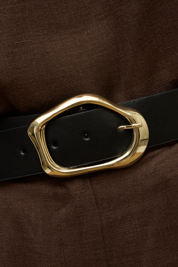 Manuka - BIG BUCKLE BELT BLACK (1)