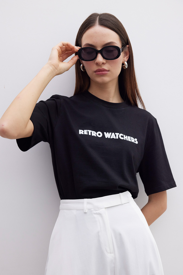 Manuka - PRINTED OVERSIZE SHORT SLEEVE TSHIRT RETRO WATCHERS (1)