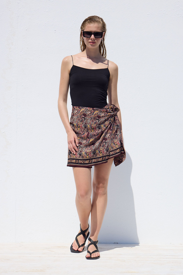 Manuka - TIE-UP MINI SHORTS SKIRT ETHNIC (1)