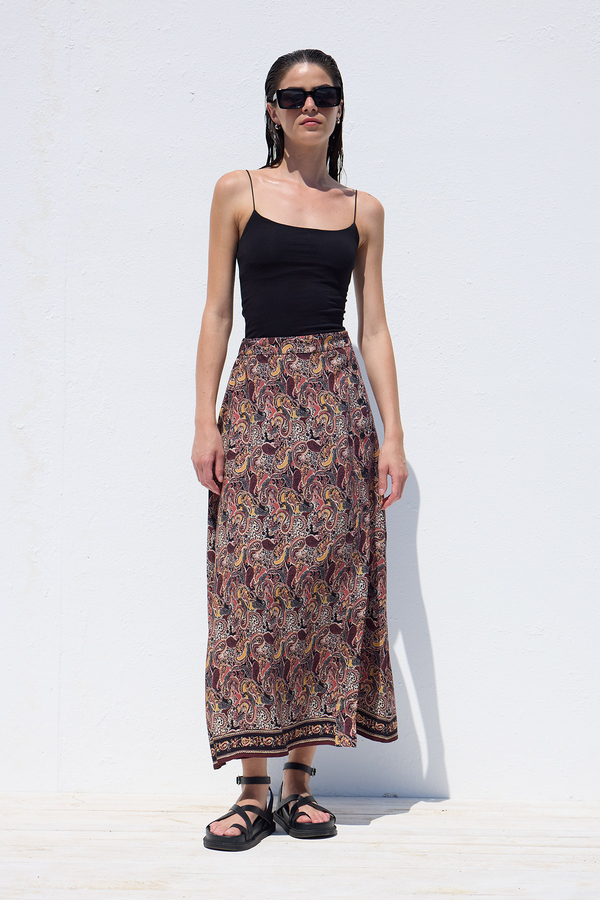 Manuka - PATTERNED WRAPPED VISCOSE SKIRT ETHNIC (1)