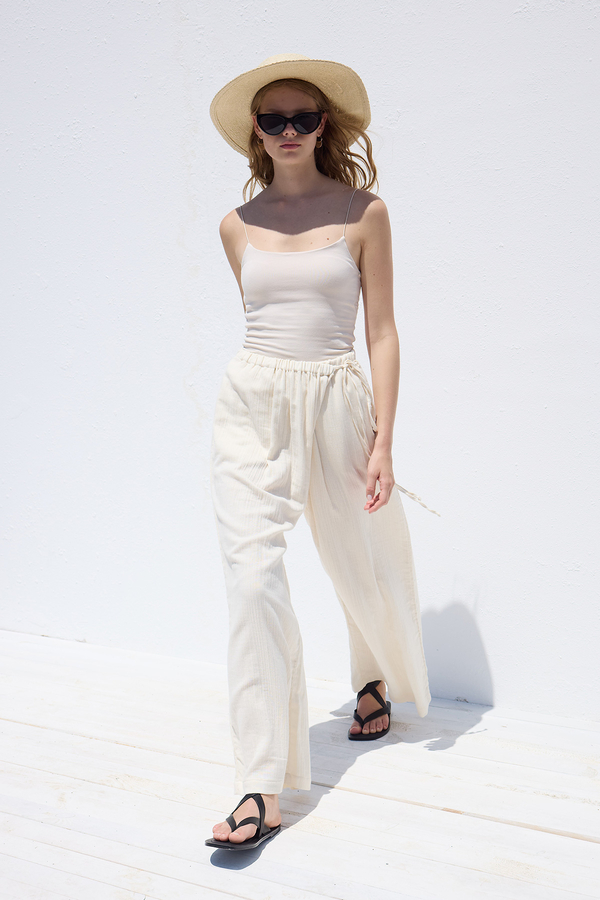 Manuka - MUSLIN WRAPPED TROUSERS ECRU (1)