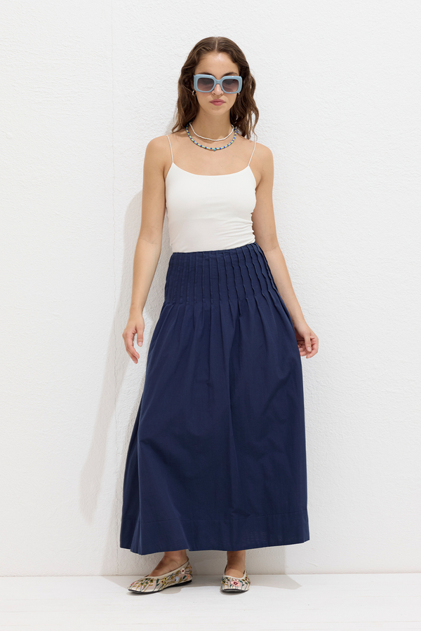 Manuka - RIBBED VAIL SKIRT NAVY BLUE (1)