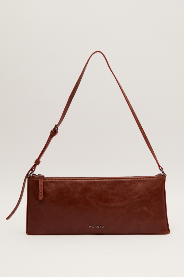 Manuka - THIN STRAPPED LUGGET BAG BROWN (1)