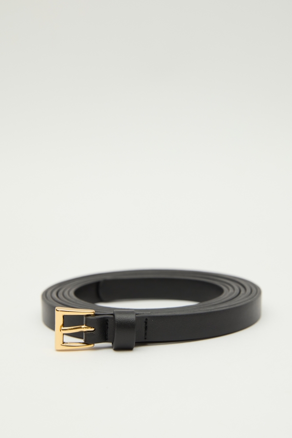 Manuka - WRAPPED SQUARE BUCKLE BELT BLACK (1)