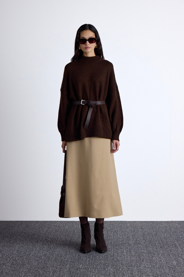 Manuka - WAIST ADJUSTMENT SKIRT CAMEL (1)