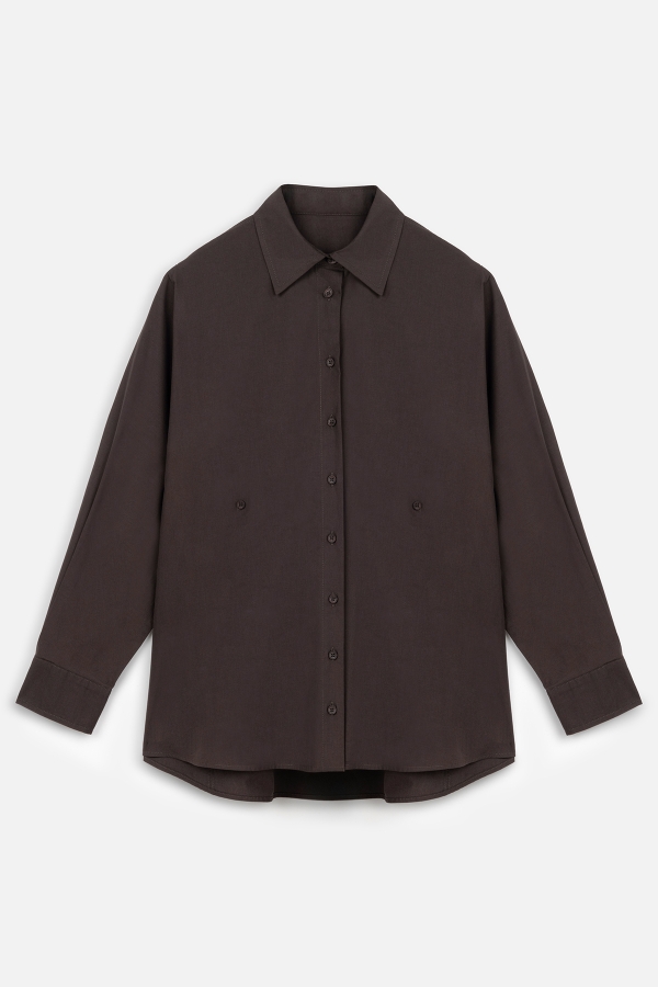 Manuka - WAIST ADJUSTMENT SHIRT BROWN (1)