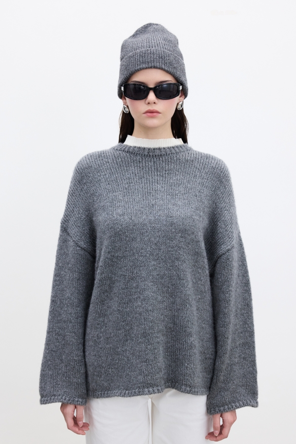 Manuka - OVERSIZE SWEATER ANTHRACITE (1)