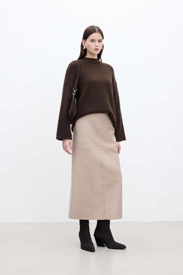 Manuka - OVERSIZE SWEATER BROWN (1)