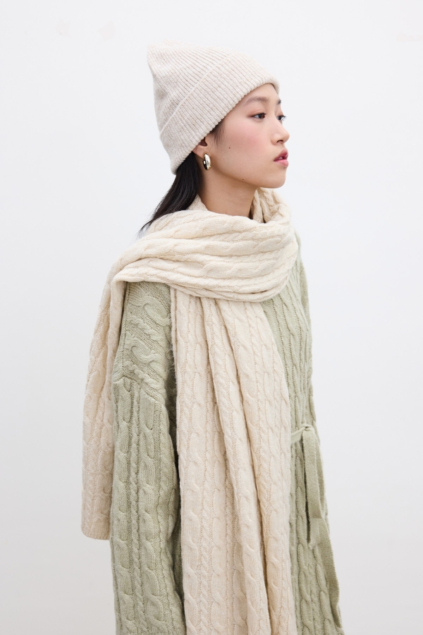 Manuka - HAIR BRAIDED SCARF BEIGE (1)