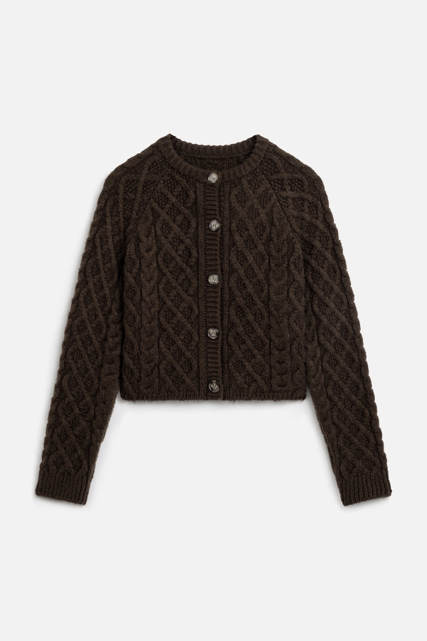 Manuka - BRAIDED CARDIGAN BROWN (1)