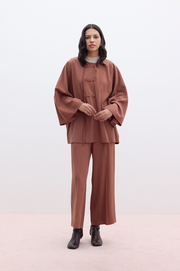 Manuka - TENCEL WIDE LEG TROUSERS COPPER (1)