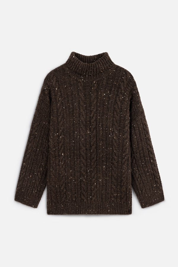 Manuka - TURTROUS KNIT KNIT SWEATER BROWN (1)