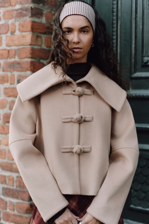 ISABEL KISA KAŞE CEKET BEJ