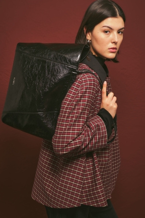 SQUARE TOTE ÇANTA SİYAH